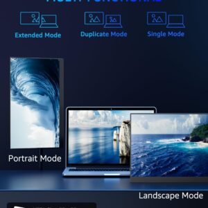 Monitor portátil Yodoit de 16 pulgadas 4K UHD con cubierta inteligente